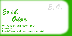 erik odor business card